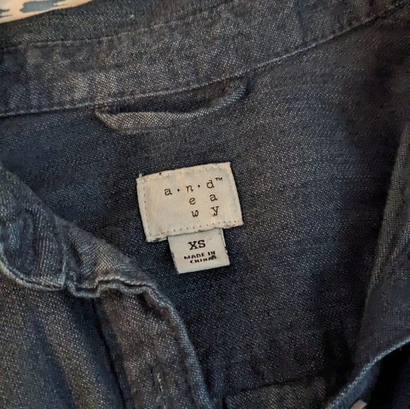 A New Day Dark Blue Denim Top - Picture 5 of 7